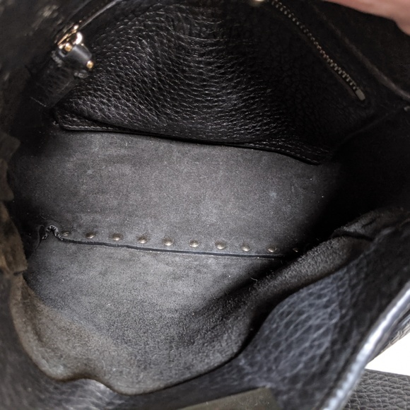 SOLD Valentino Black Pebbled Mini Messenger Bag - Picture 2 of 8